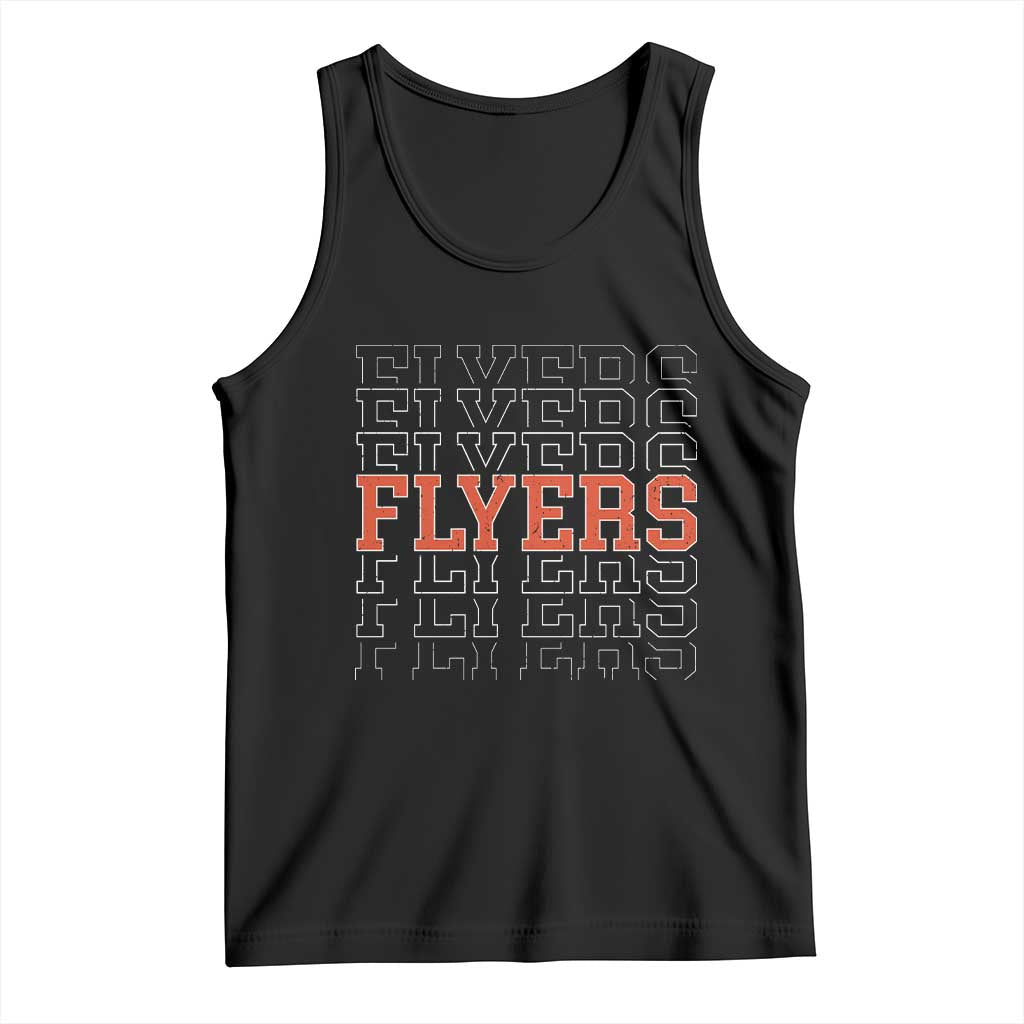 Retro Flyers Name Script Style Tank Top Vintage Distressed Graphic Sports Fan Pride