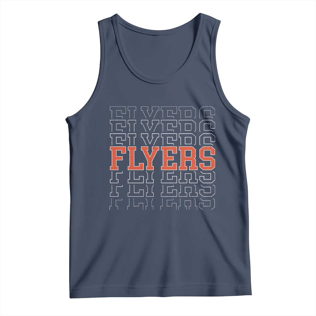 Retro Flyers Name Script Style Tank Top Vintage Distressed Graphic Sports Fan Pride