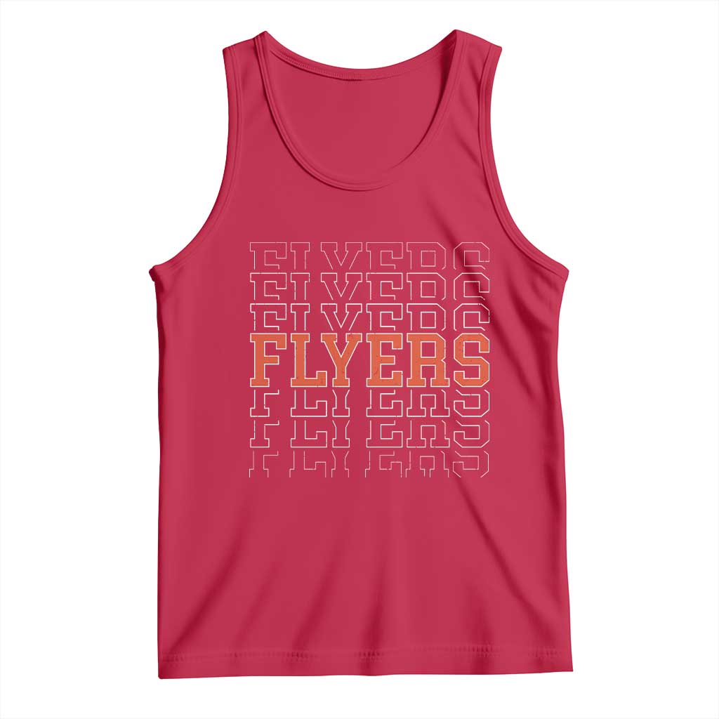 Retro Flyers Name Script Style Tank Top Vintage Distressed Graphic Sports Fan Pride