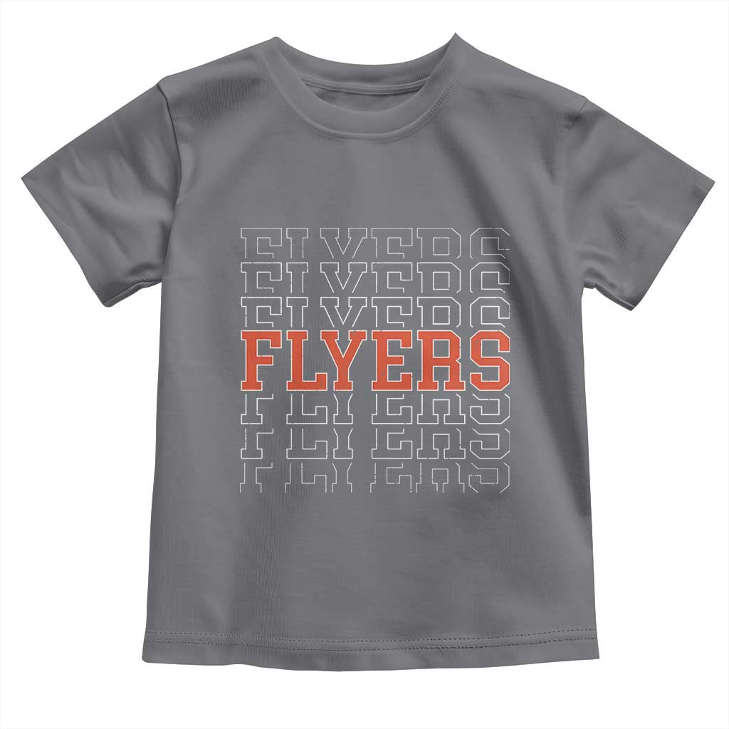 Retro Flyers Name Script Style Toddler T Shirt Vintage Distressed Graphic Sports Fan Pride