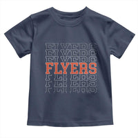 Retro Flyers Name Script Style Toddler T Shirt Vintage Distressed Graphic Sports Fan Pride