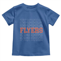Retro Flyers Name Script Style Toddler T Shirt Vintage Distressed Graphic Sports Fan Pride