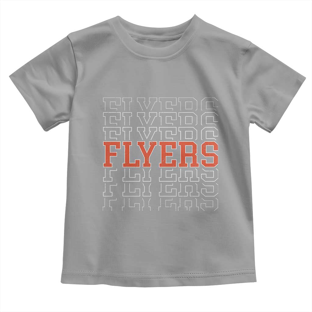 Retro Flyers Name Script Style Toddler T Shirt Vintage Distressed Graphic Sports Fan Pride