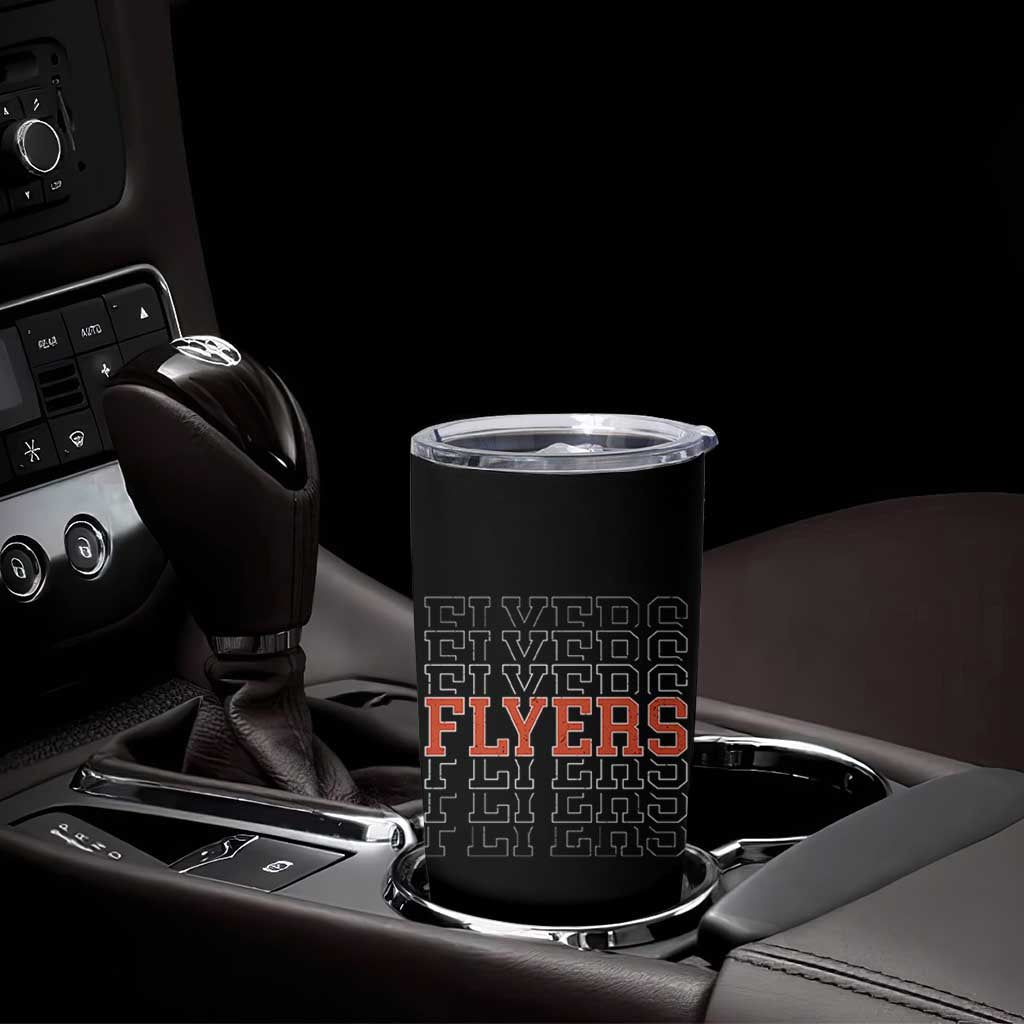Retro Flyers Name Script Style Tumbler Cup Vintage Distressed Graphic Sports Fan Pride