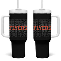 Retro Flyers Name Script Style Tumbler With Handle Vintage Distressed Graphic Sports Fan Pride