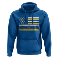 Retro Patriotic Sabres Name Pride American Flag Hoodie Distressed Sports Fan Graphic