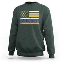 Retro Patriotic Sabres Name Pride American Flag Sweatshirt Distressed Sports Fan Graphic