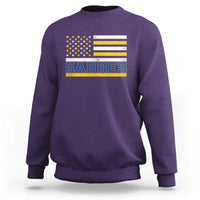 Retro Patriotic Sabres Name Pride American Flag Sweatshirt Distressed Sports Fan Graphic