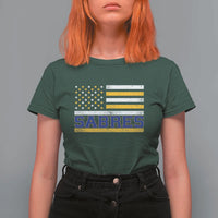 Retro Patriotic Sabres Name Pride American Flag T Shirt For Women Distressed Sports Fan Graphic