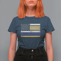 Retro Patriotic Sabres Name Pride American Flag T Shirt For Women Distressed Sports Fan Graphic
