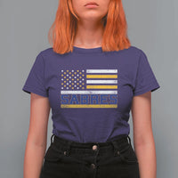 Retro Patriotic Sabres Name Pride American Flag T Shirt For Women Distressed Sports Fan Graphic
