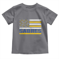 Retro Patriotic Sabres Name Pride American Flag Toddler T Shirt Distressed Sports Fan Graphic