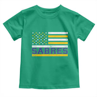 Retro Patriotic Sabres Name Pride American Flag Toddler T Shirt Distressed Sports Fan Graphic