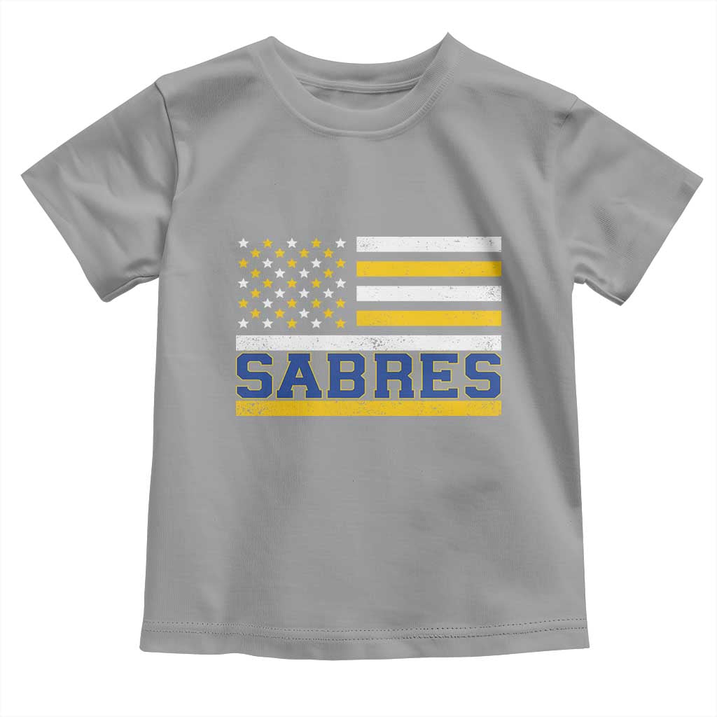 Retro Patriotic Sabres Name Pride American Flag Toddler T Shirt Distressed Sports Fan Graphic