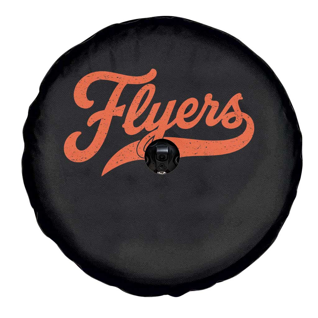 Vintage Flyers Name Script Style Spare Tire Cover Retro Distressed Tailgate Spirit Sports Fan