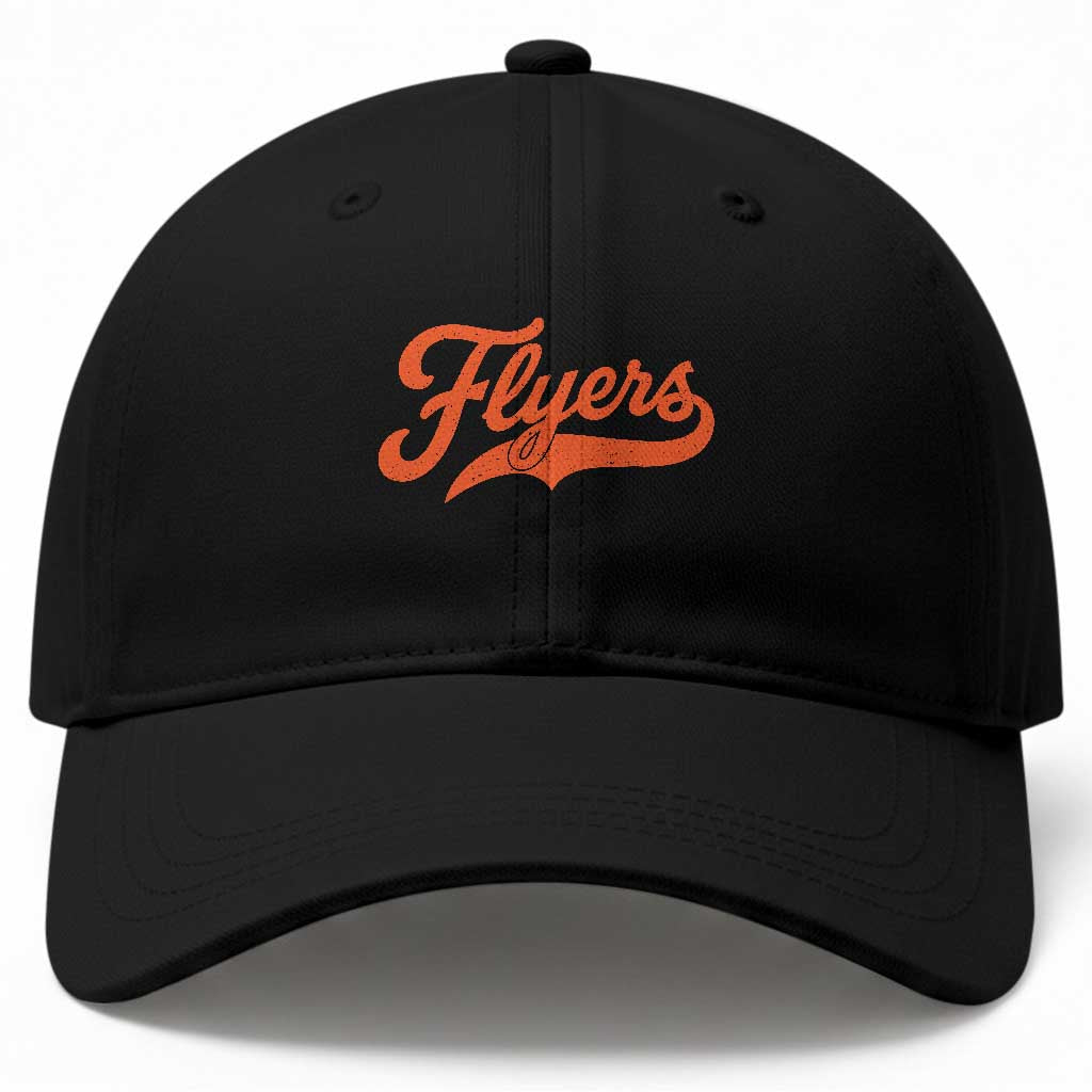 Vintage Flyers Name Script Style Baseball Cap Retro Distressed Tailgate Spirit Sports Fan