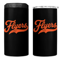Vintage Flyers Name Script Style 4 in 1 Can Cooler Tumbler Retro Distressed Tailgate Spirit Sports Fan