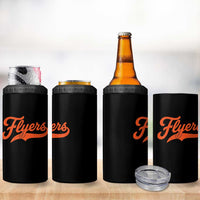 Vintage Flyers Name Script Style 4 in 1 Can Cooler Tumbler Retro Distressed Tailgate Spirit Sports Fan