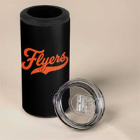 Vintage Flyers Name Script Style 4 in 1 Can Cooler Tumbler Retro Distressed Tailgate Spirit Sports Fan