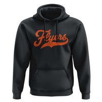 Vintage Flyers Name Script Style Hoodie Retro Distressed Tailgate Spirit Sports Fan