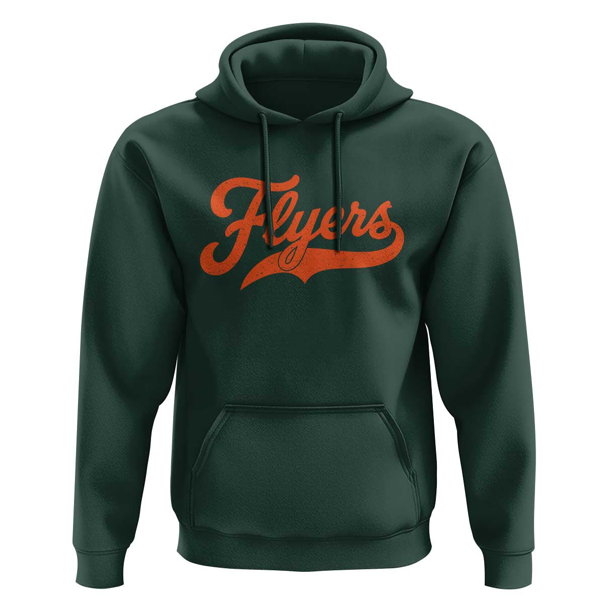 Vintage Flyers Name Script Style Hoodie Retro Distressed Tailgate Spirit Sports Fan