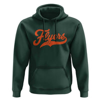 Vintage Flyers Name Script Style Hoodie Retro Distressed Tailgate Spirit Sports Fan