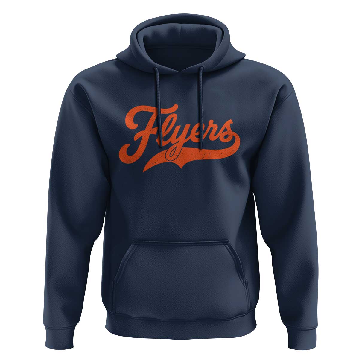 Vintage Flyers Name Script Style Hoodie Retro Distressed Tailgate Spirit Sports Fan