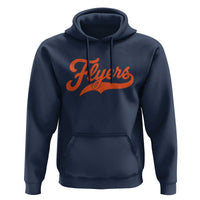 Vintage Flyers Name Script Style Hoodie Retro Distressed Tailgate Spirit Sports Fan