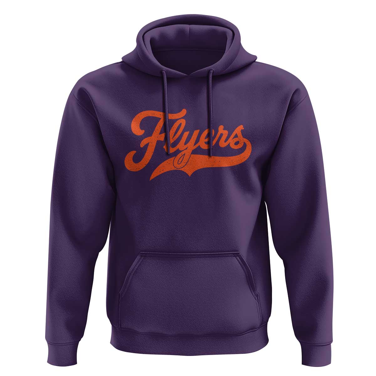 Vintage Flyers Name Script Style Hoodie Retro Distressed Tailgate Spirit Sports Fan