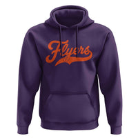 Vintage Flyers Name Script Style Hoodie Retro Distressed Tailgate Spirit Sports Fan