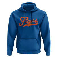 Vintage Flyers Name Script Style Hoodie Retro Distressed Tailgate Spirit Sports Fan