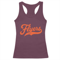 Vintage Flyers Name Script Style Racerback Tank Top Retro Distressed Tailgate Spirit Sports Fan