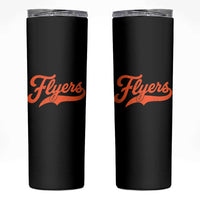 Vintage Flyers Name Script Style Skinny Tumbler Retro Distressed Tailgate Spirit Sports Fan