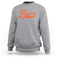 Vintage Flyers Name Script Style Sweatshirt Retro Distressed Tailgate Spirit Sports Fan