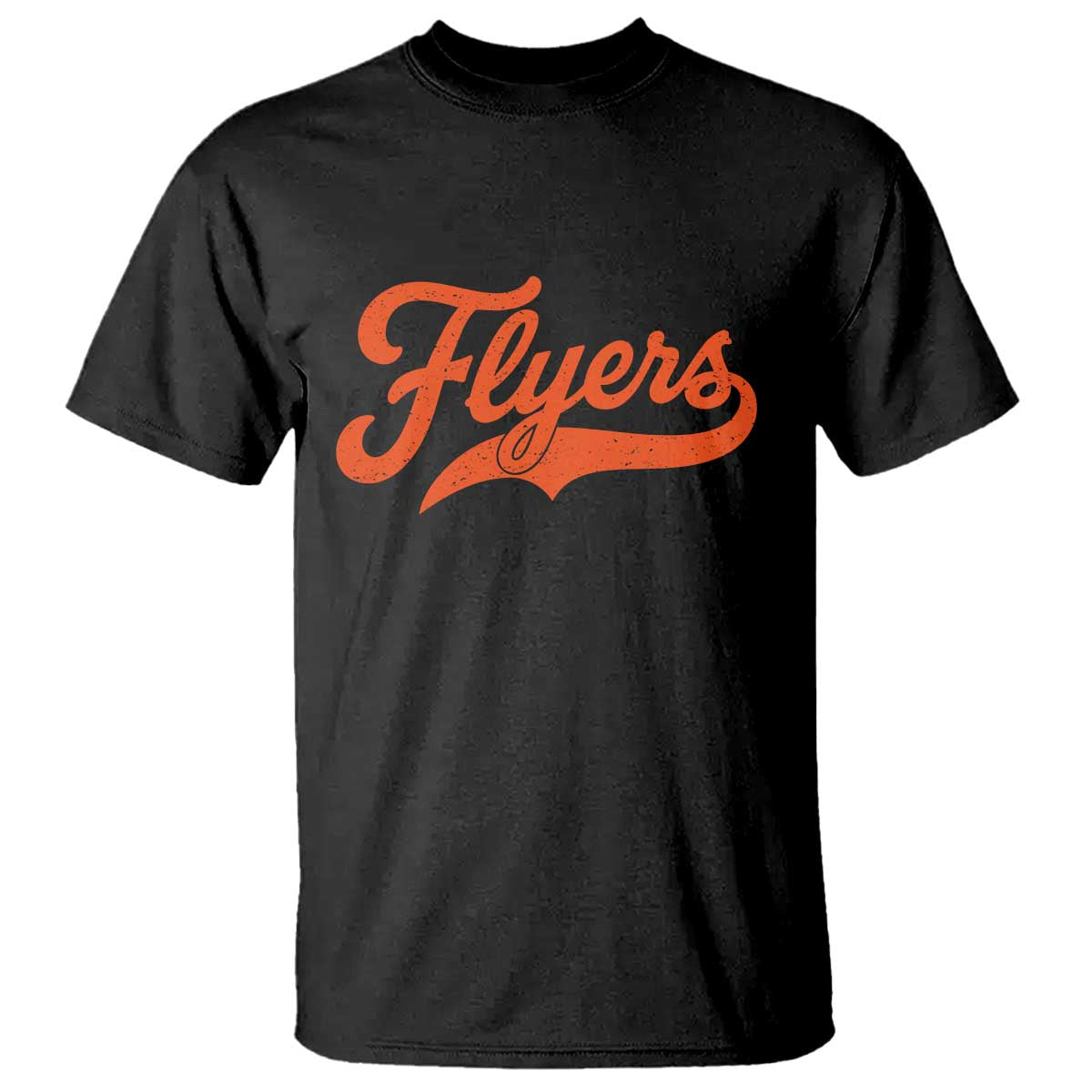 Vintage Flyers Name Script Style T Shirt Retro Distressed Tailgate Spirit Sports Fan