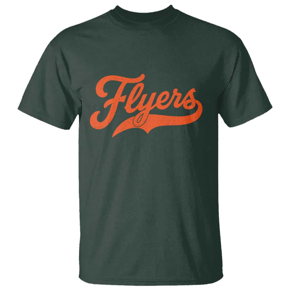 Vintage Flyers Name Script Style T Shirt Retro Distressed Tailgate Spirit Sports Fan