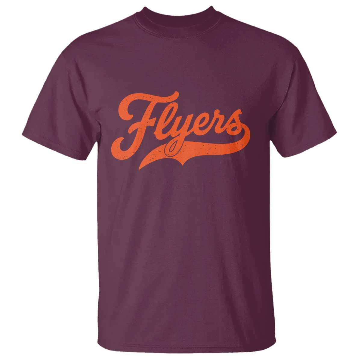 Vintage Flyers Name Script Style T Shirt Retro Distressed Tailgate Spirit Sports Fan