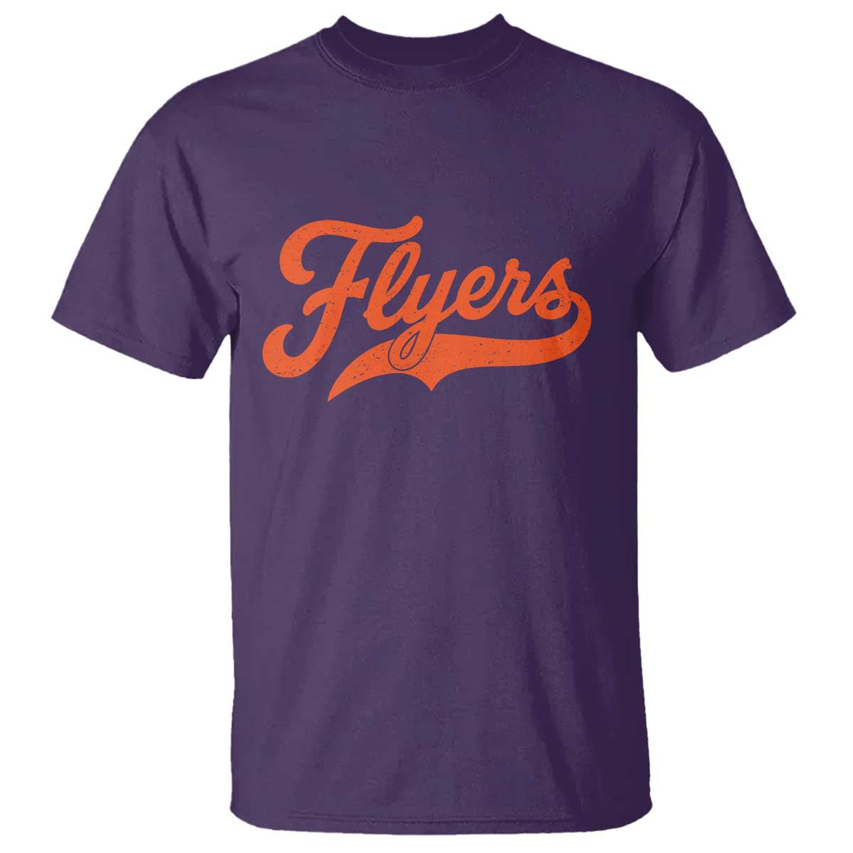 Vintage Flyers Name Script Style T Shirt Retro Distressed Tailgate Spirit Sports Fan