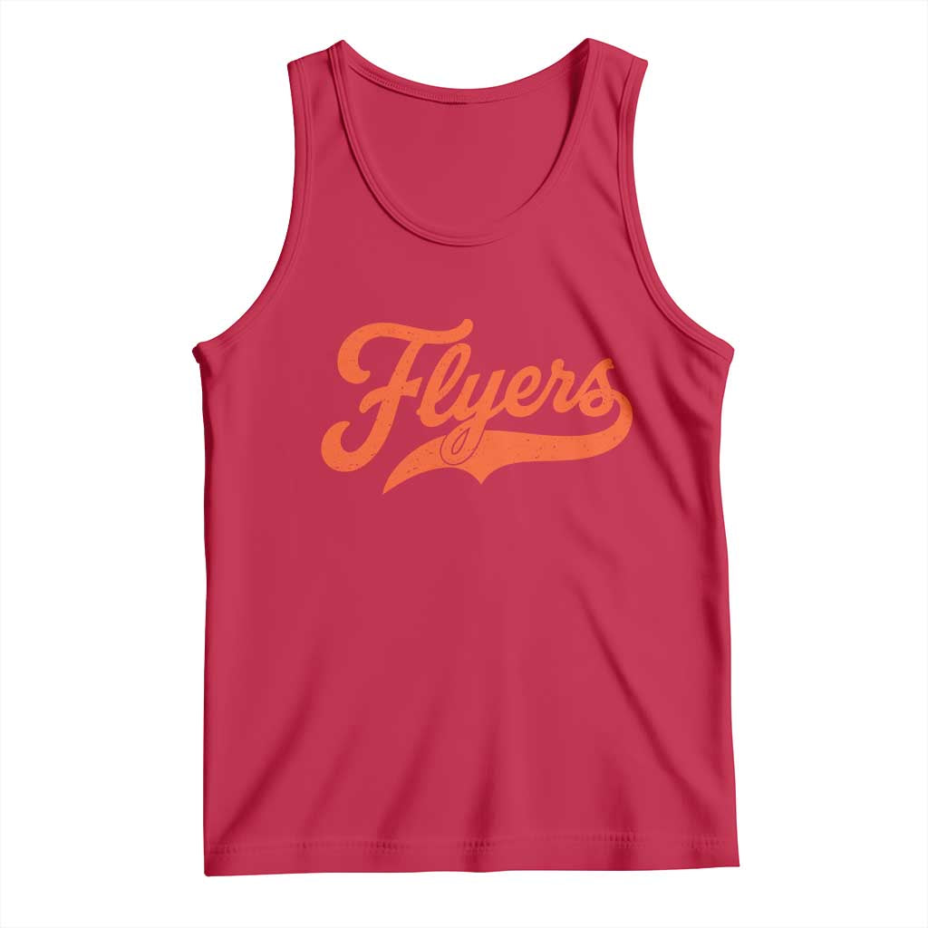 Vintage Flyers Name Script Style Tank Top Retro Distressed Tailgate Spirit Sports Fan
