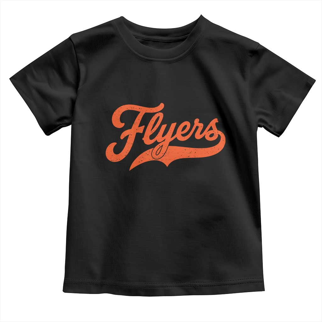 Vintage Flyers Name Script Style Toddler T Shirt Retro Distressed Tailgate Spirit Sports Fan