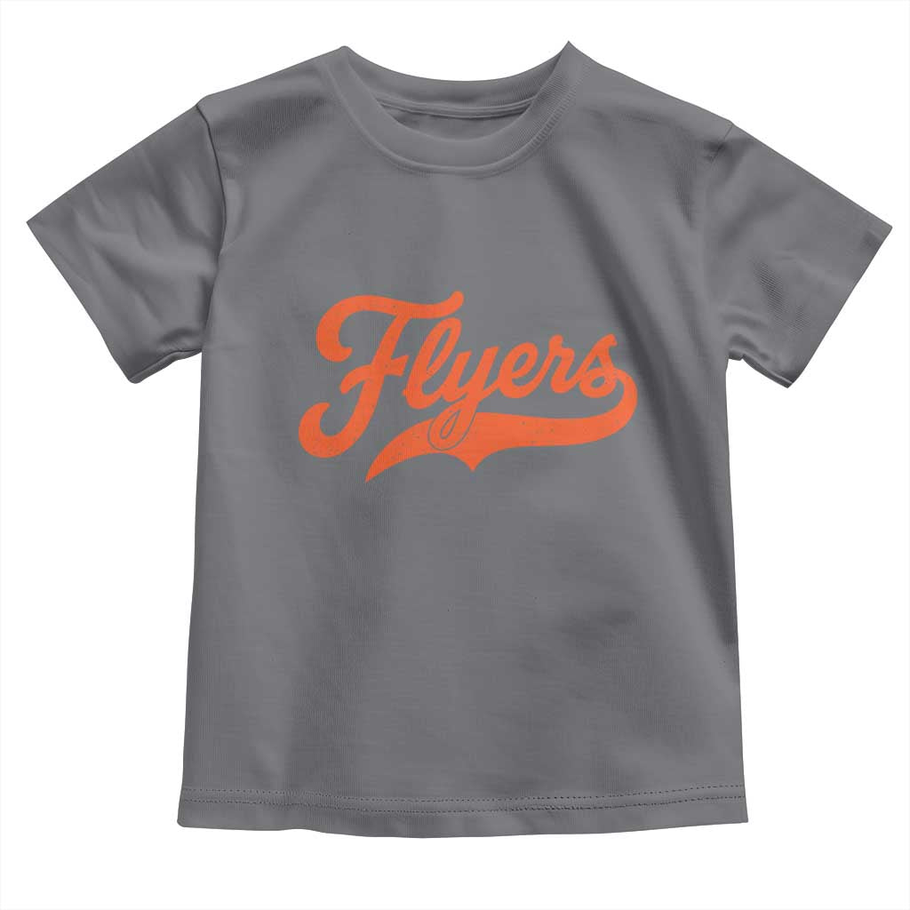 Vintage Flyers Name Script Style Toddler T Shirt Retro Distressed Tailgate Spirit Sports Fan