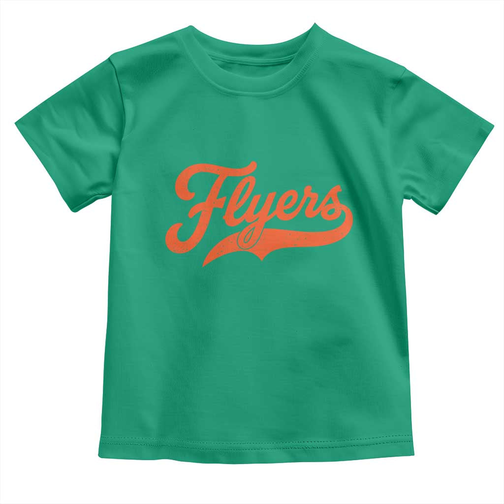Vintage Flyers Name Script Style Toddler T Shirt Retro Distressed Tailgate Spirit Sports Fan