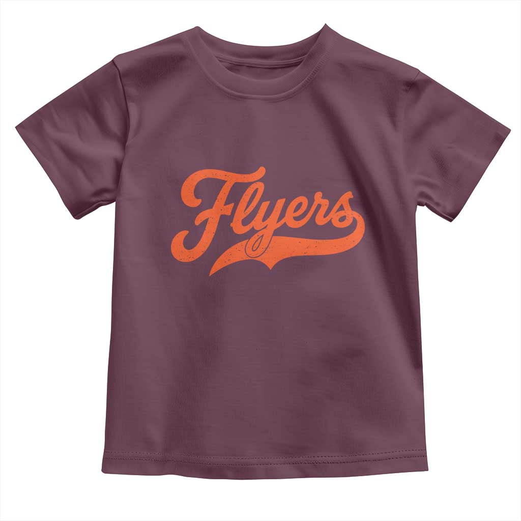 Vintage Flyers Name Script Style Toddler T Shirt Retro Distressed Tailgate Spirit Sports Fan