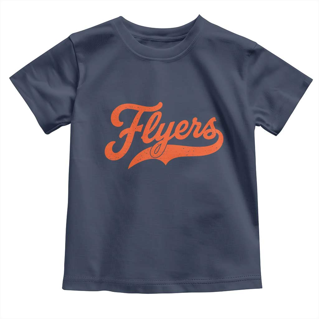 Vintage Flyers Name Script Style Toddler T Shirt Retro Distressed Tailgate Spirit Sports Fan