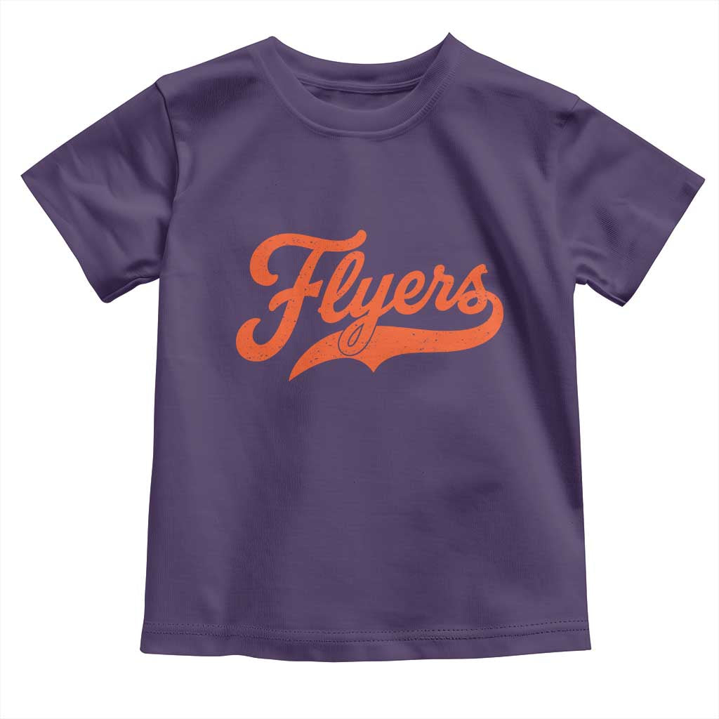 Vintage Flyers Name Script Style Toddler T Shirt Retro Distressed Tailgate Spirit Sports Fan