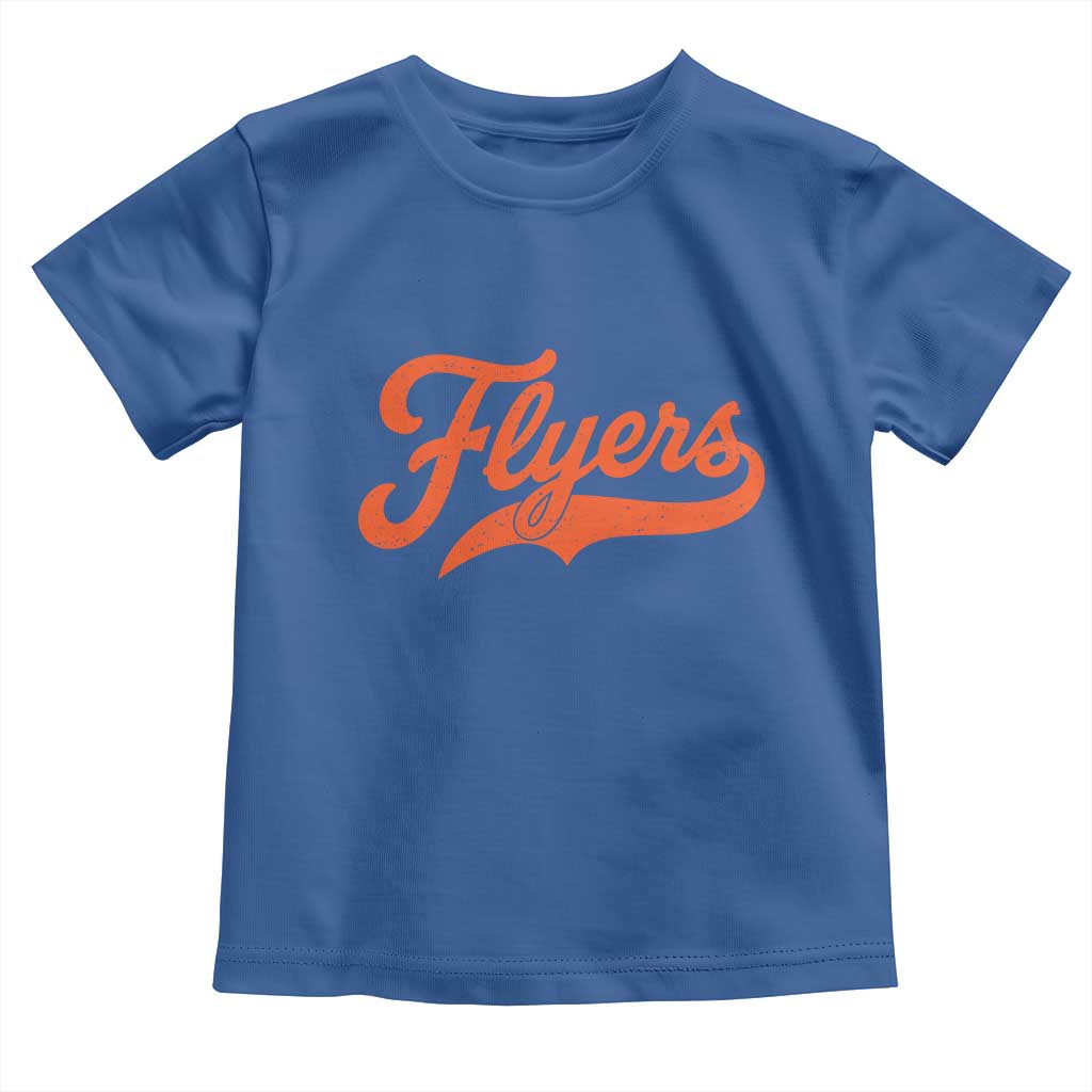 Vintage Flyers Name Script Style Toddler T Shirt Retro Distressed Tailgate Spirit Sports Fan