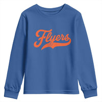 Vintage Flyers Name Script Style Youth Sweatshirt Retro Distressed Tailgate Spirit Sports Fan