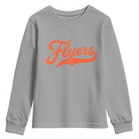 Vintage Flyers Name Script Style Youth Sweatshirt Retro Distressed Tailgate Spirit Sports Fan