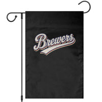 Vintage 70s Brewers Name Script Style Garden Flag Retro Distressed Tailgate Spirit Sports Fan