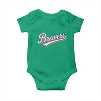 Vintage 70s Brewers Name Script Style Baby Onesie Retro Distressed Tailgate Spirit Sports Fan